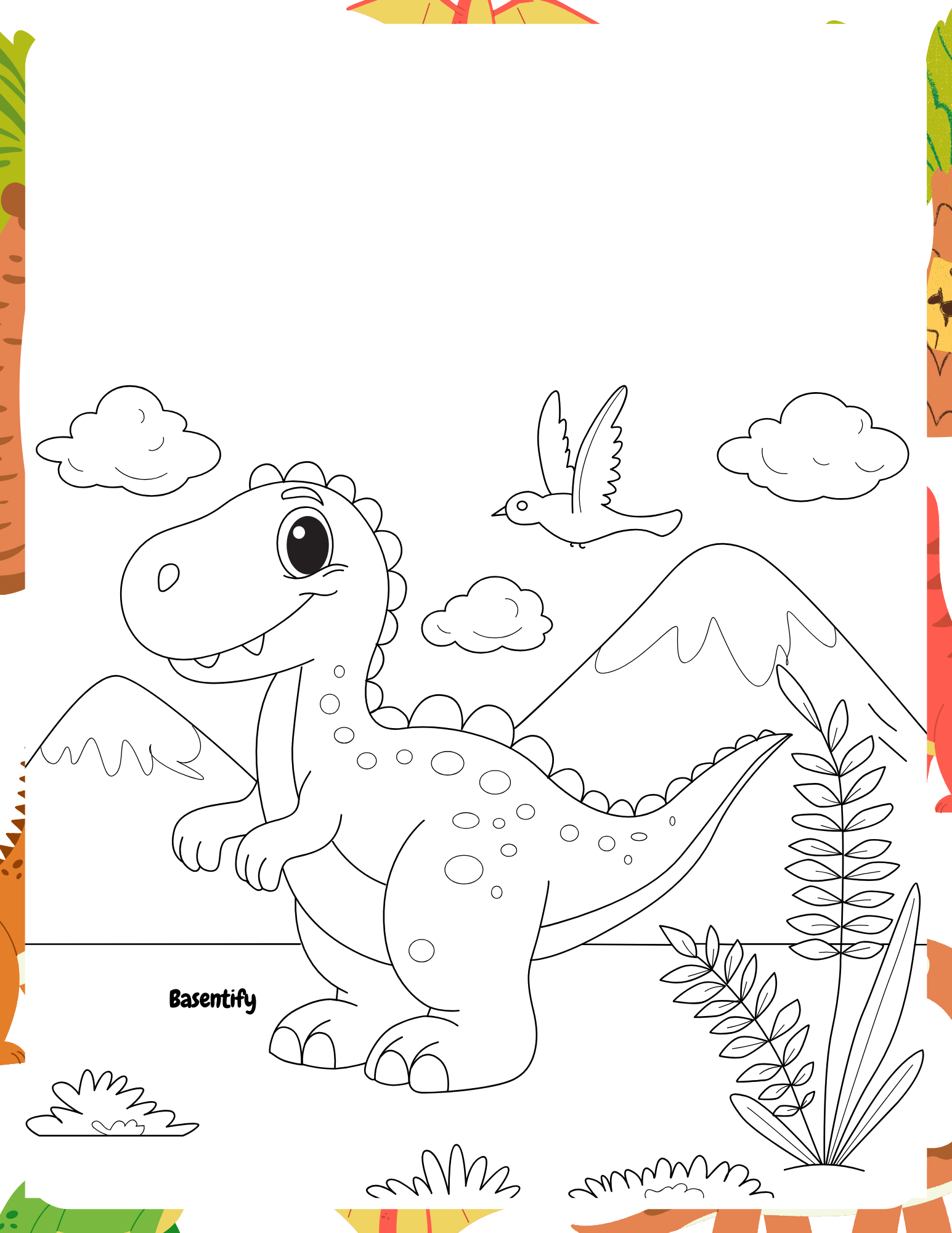 🦕 كتاب تلوين الديناصورات للأطفال – رحلة في عالم الديناصورات