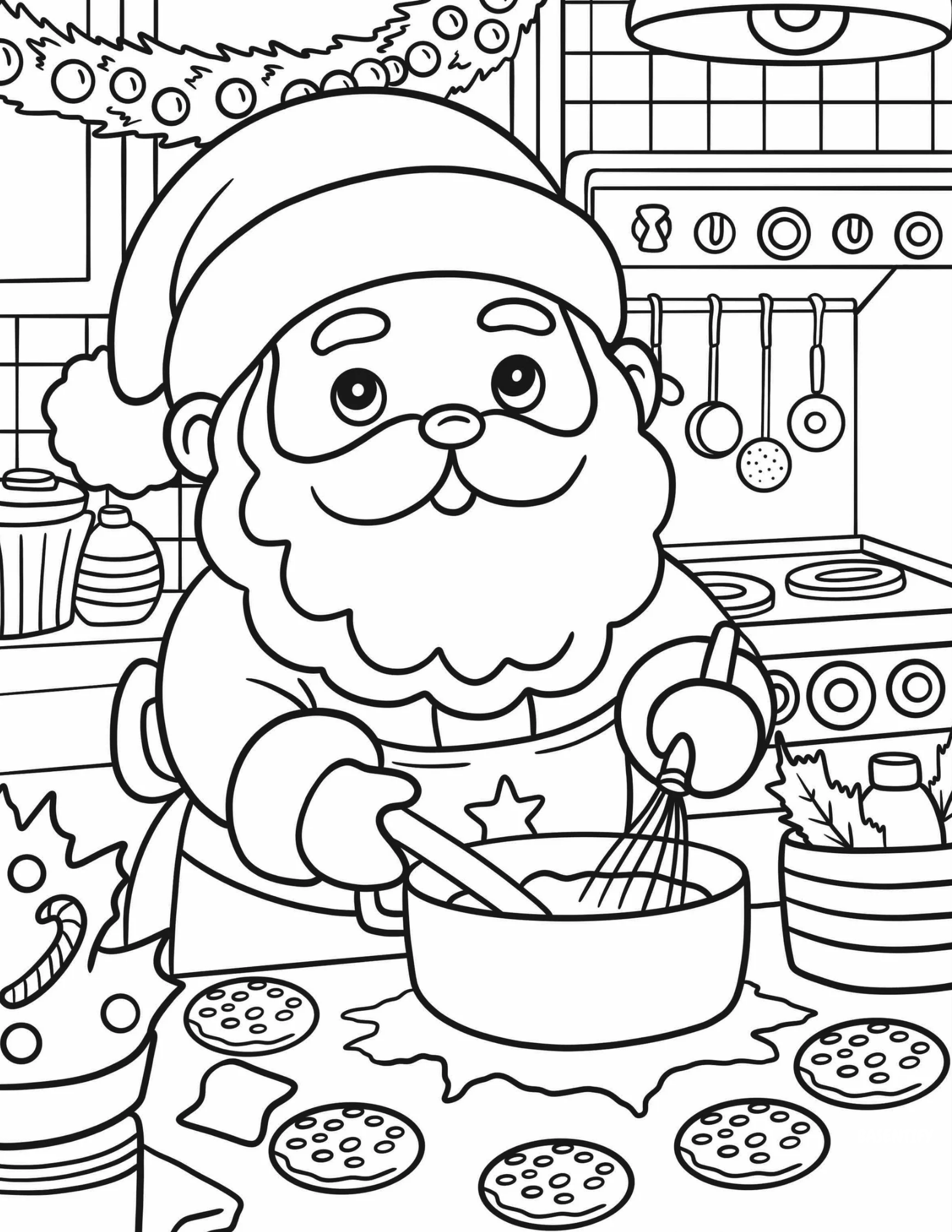 🎅 صفحات تلوين سانتا – مجاناً للأطفال!