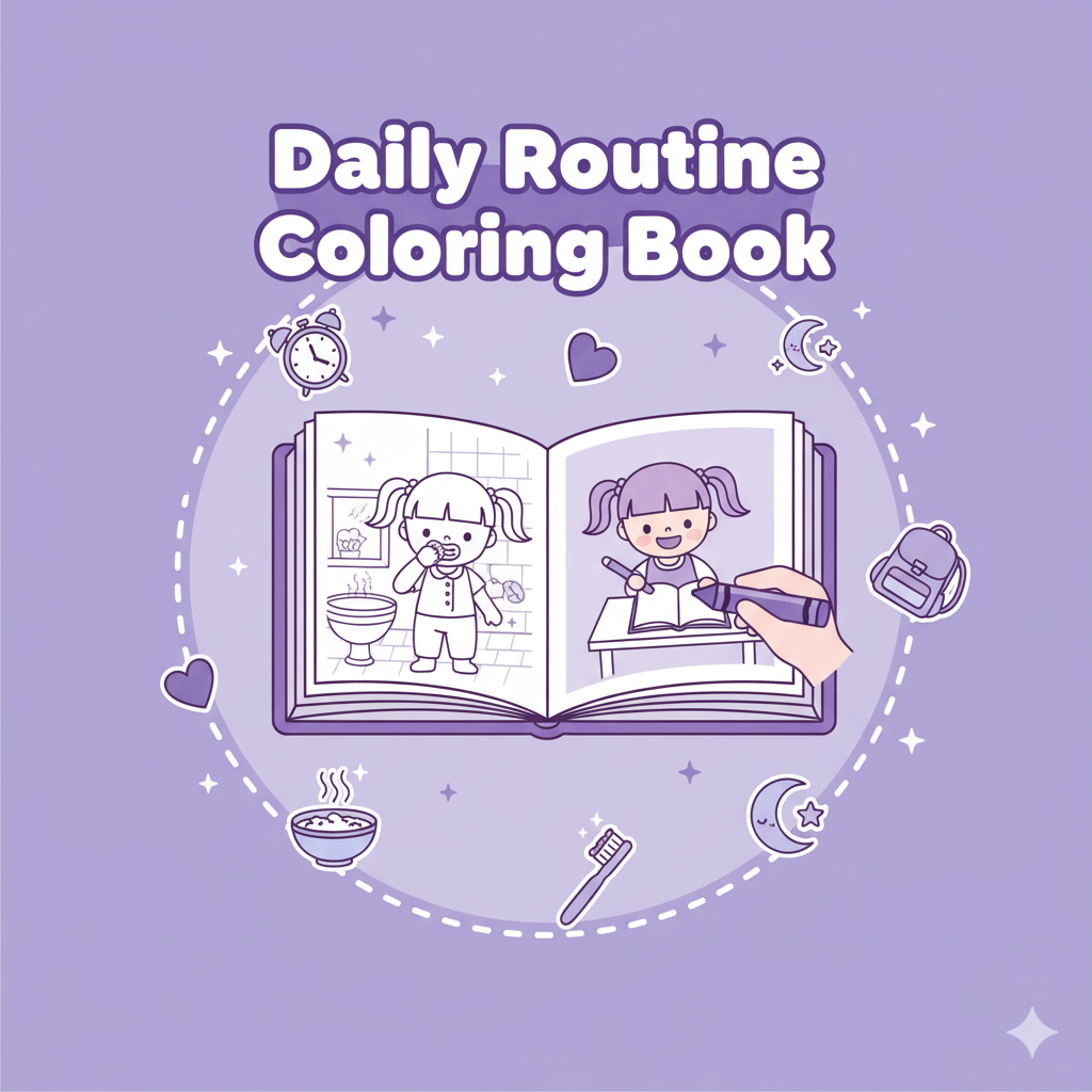 كتيب تلوين الروتين اليومي