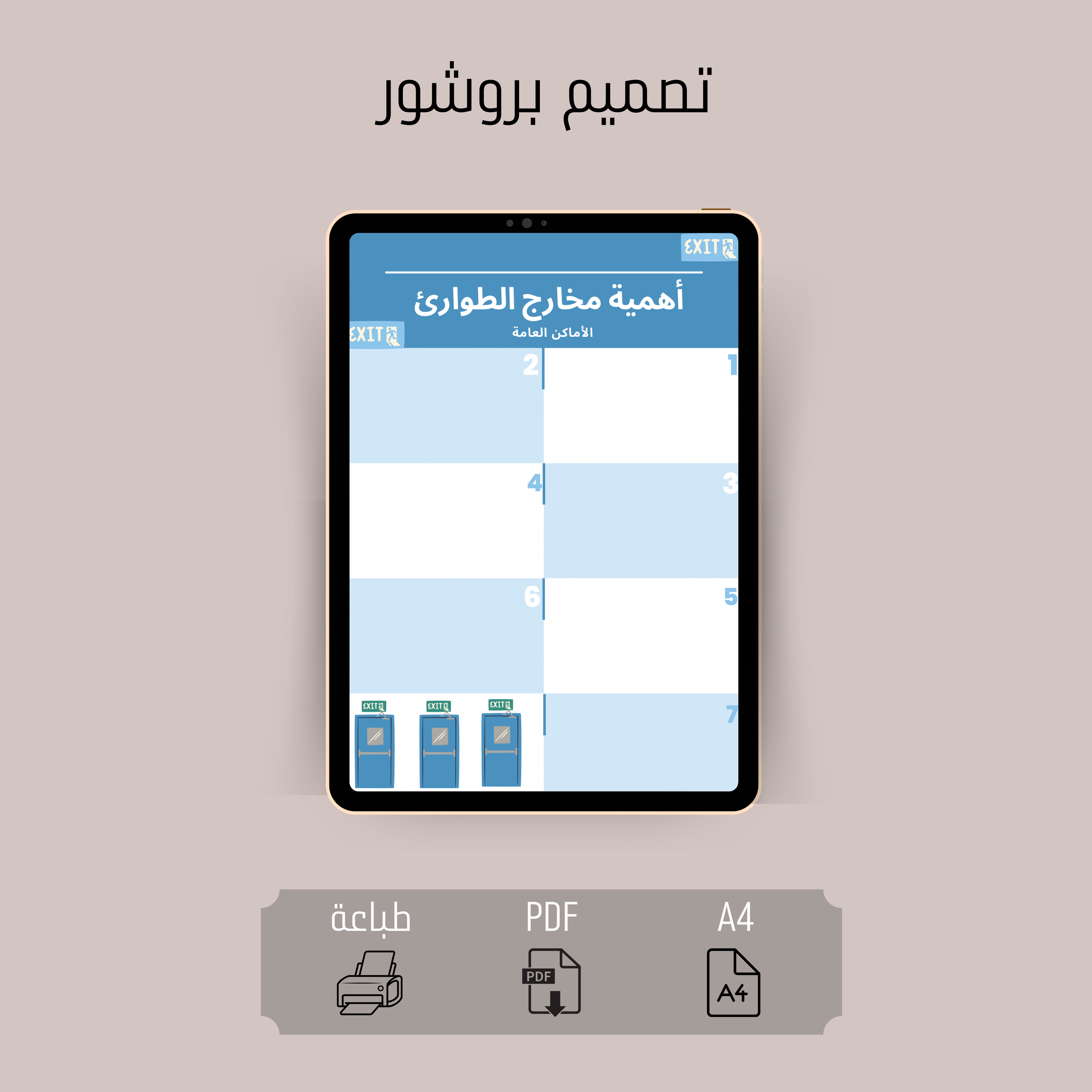 بروشور أهمية مخارج الطوارئ