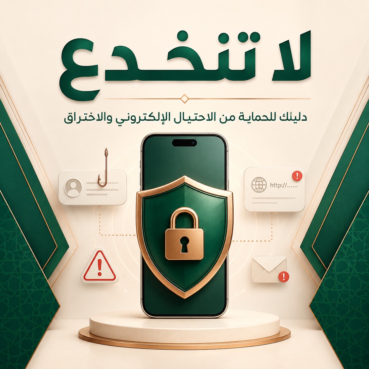 لاتنخدع••دليلك لحمايتك من الاحتيال الألكتروني•