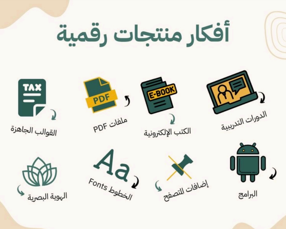 أفكار منتجات رقمية