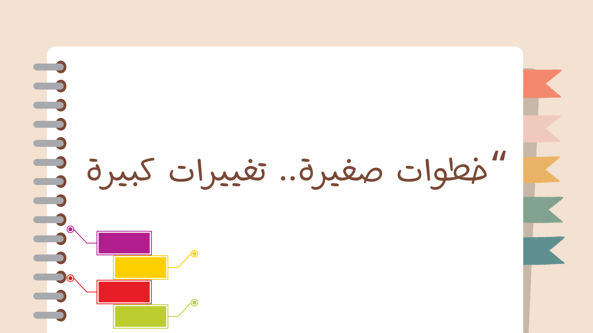 خطوات صغيرة ،،تغييرات كبيره.