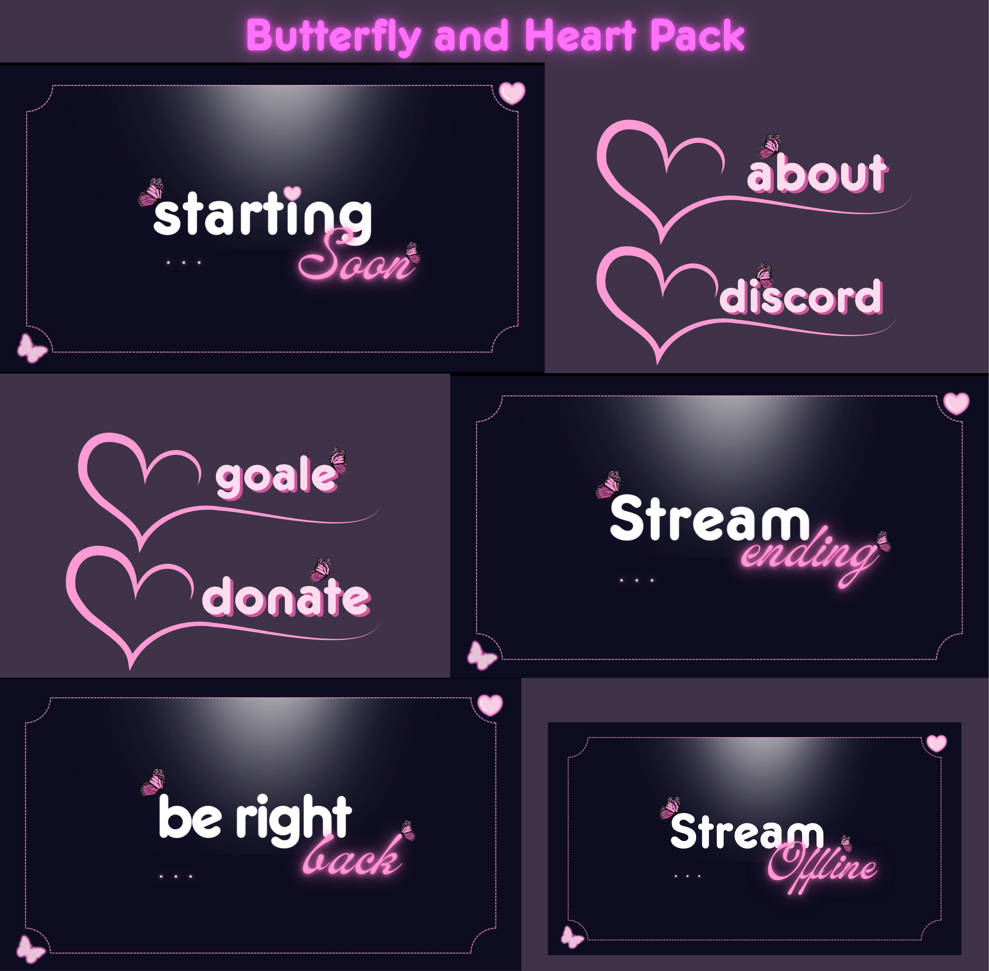 Butterfly and Heart Pack