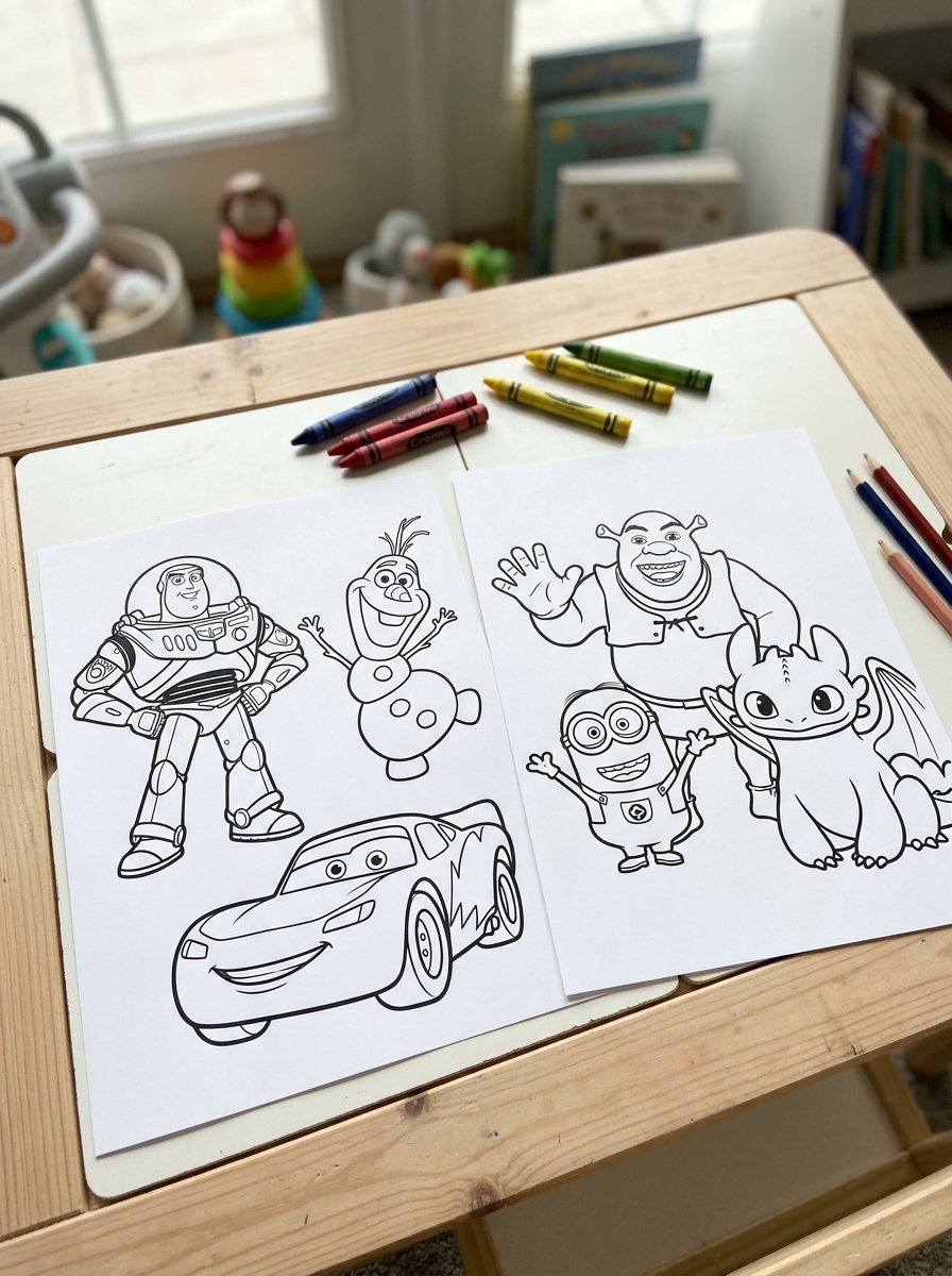 دفتر  تلوين  رسم للاطفال اكثر من 40 صفحه