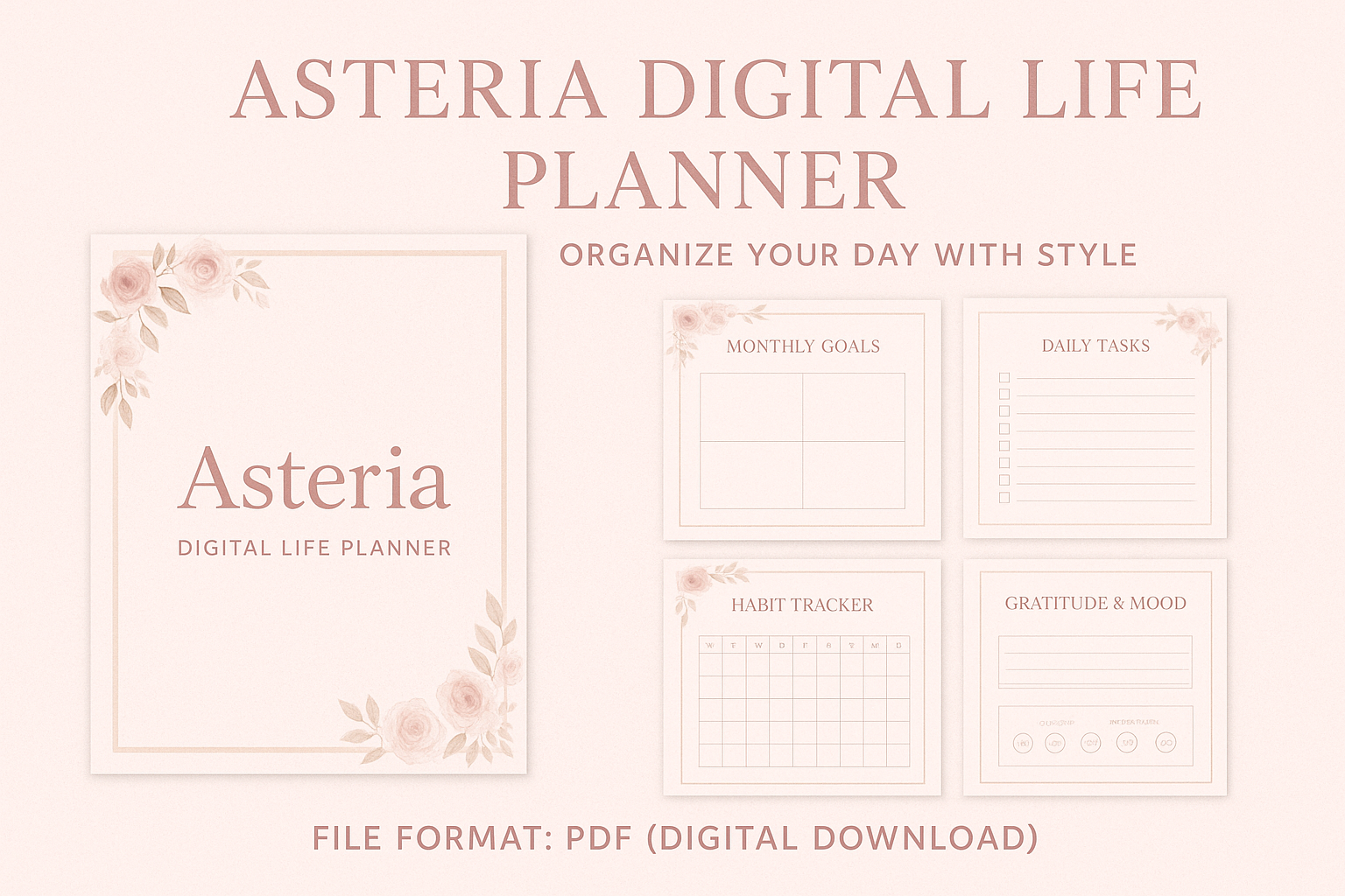 Asteria Digital Life Planner – Organize Your Day with Style