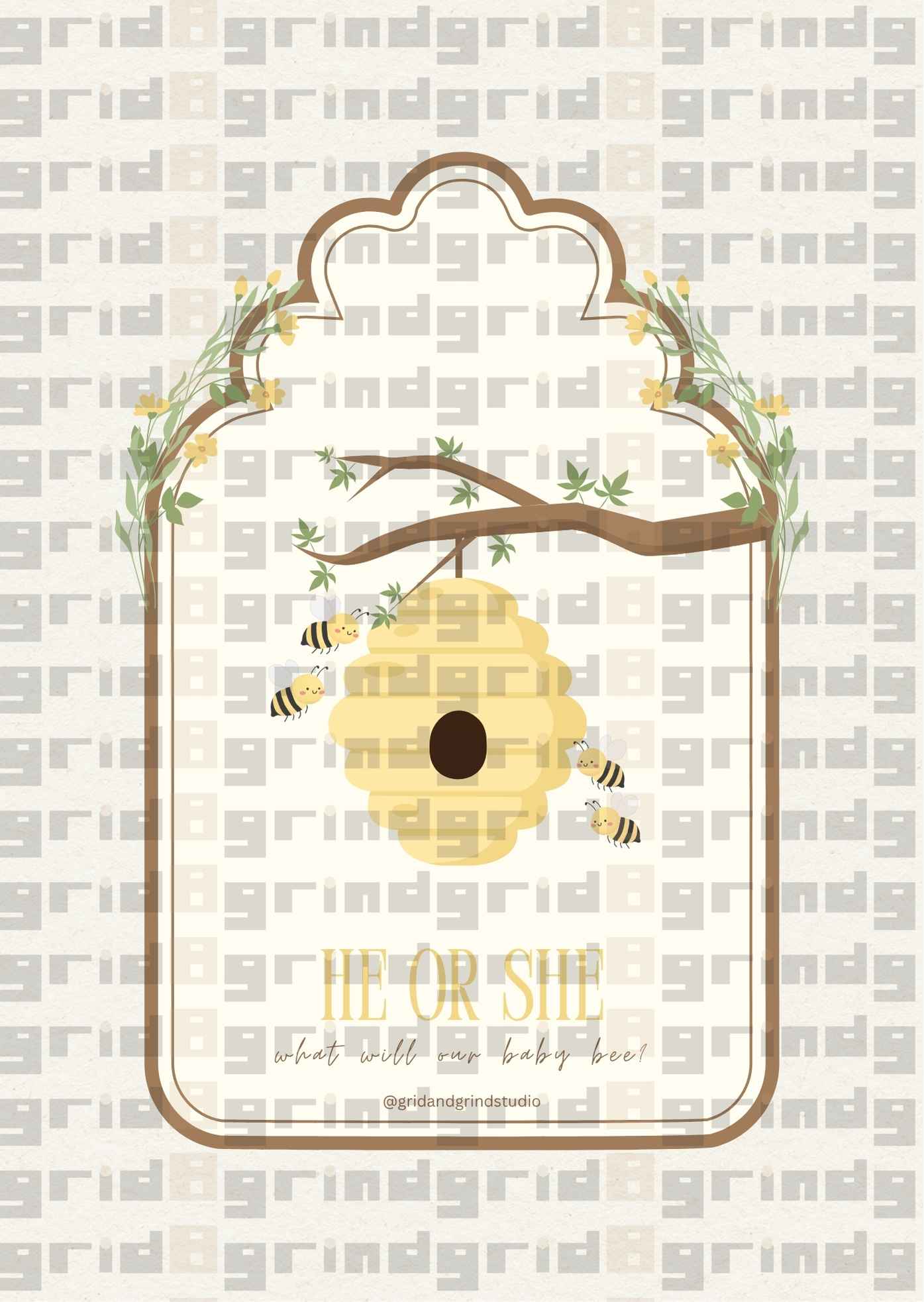 Bee themed gender reveal