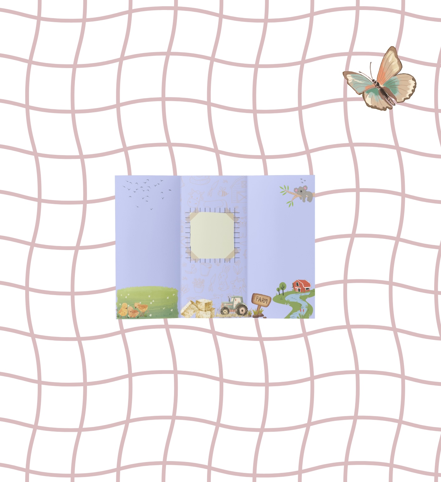 مطوية المزرعة فارغة بدون كتابة