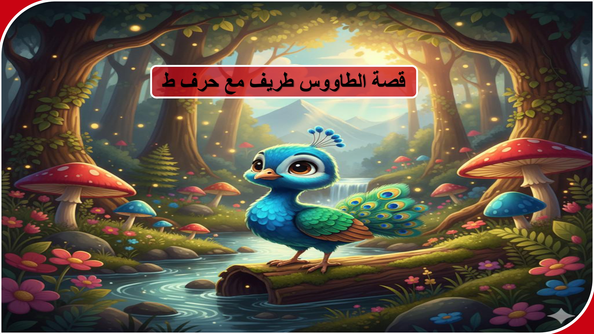 قصة الطاووس طريف مع حرف الطاء