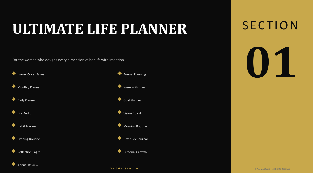 مخطط الحياة المثالي - S1 | ULTIMATE LIFE PLANNER