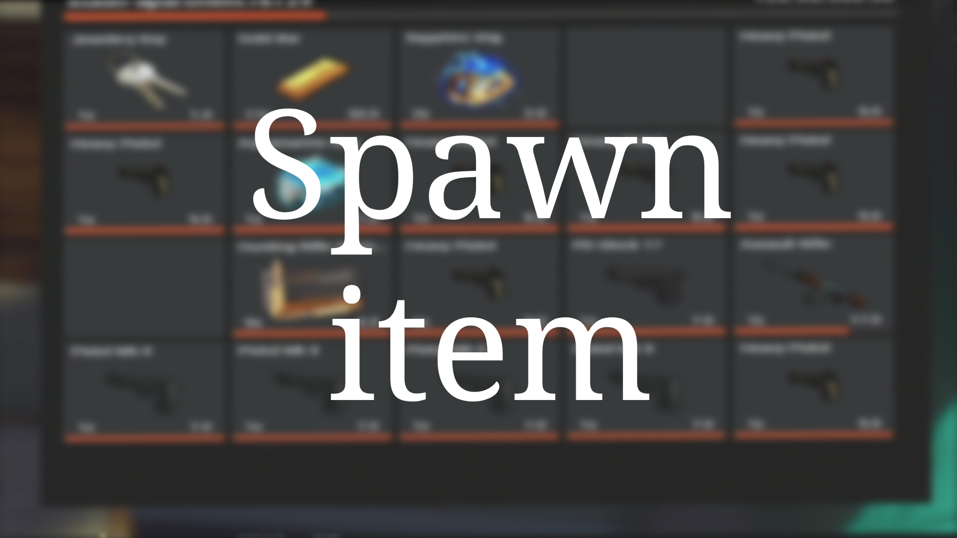 Method To Spawn item(For 1 server)