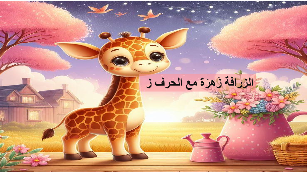 قصة الزرافة زهرة مع حرف الزاي