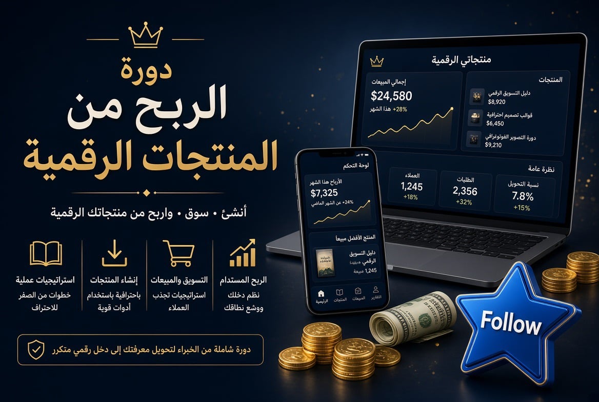 دوره الربح من المنتجات الرقميه