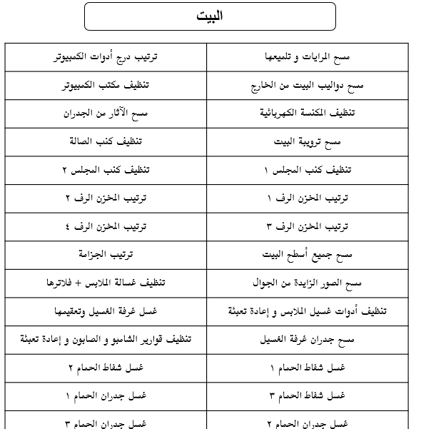 جدول تنظيف عميق جاهز للطباعة | تحدي منزلي ممتع - نسخة جاهزة للطباعة (PDF)