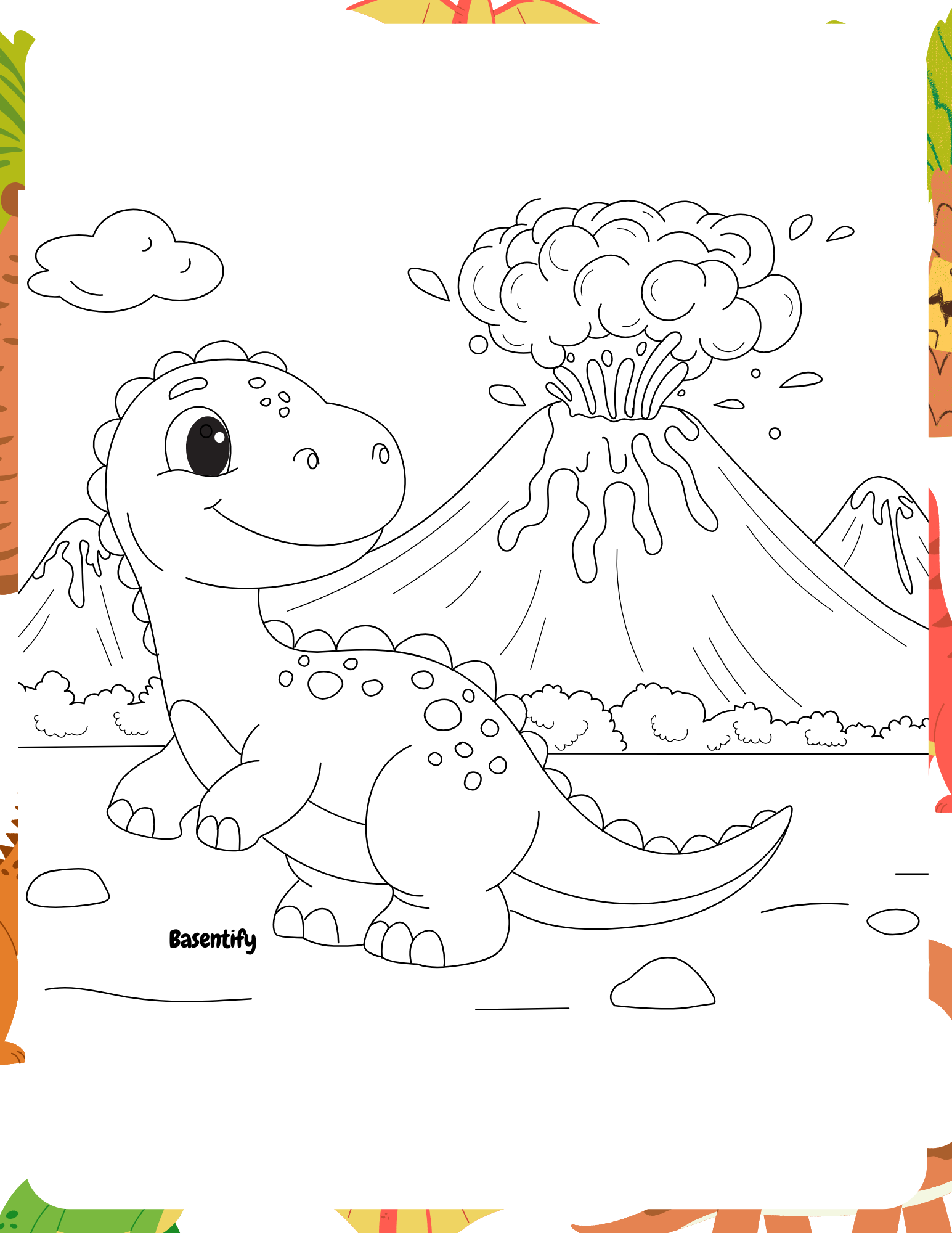 🦕 كتاب تلوين الديناصورات للأطفال – رحلة في عالم الديناصورات