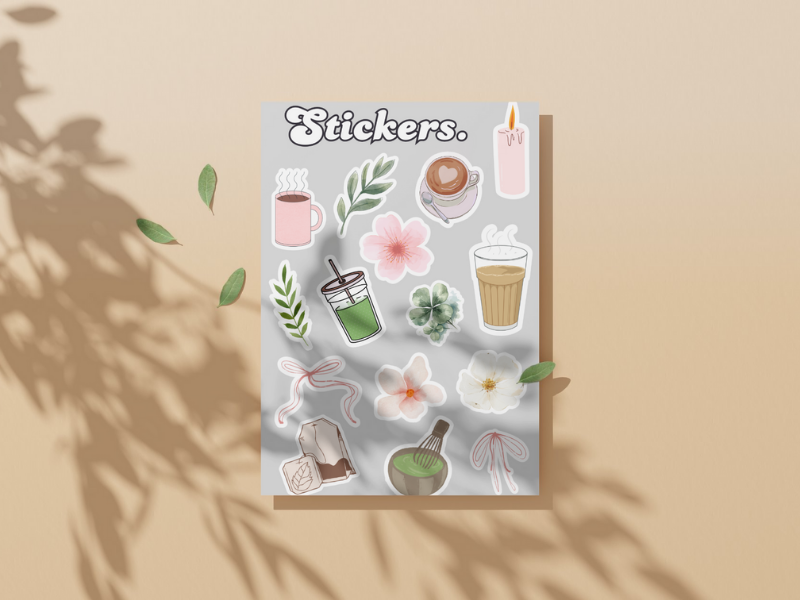ستيكر | مجموعة القهوة و الماتشا