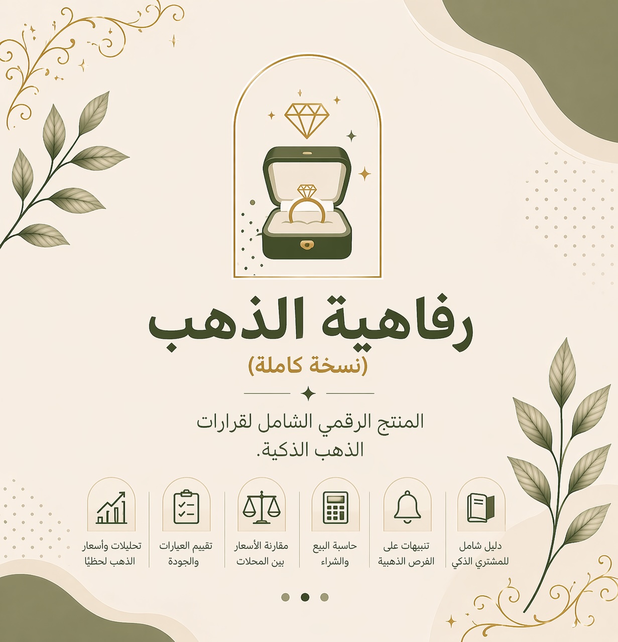 رفاهية الذهب بقرار ذكي | أذكى منتج رقمي لإدارة ذهبك بالكامل- نسخة كاملة