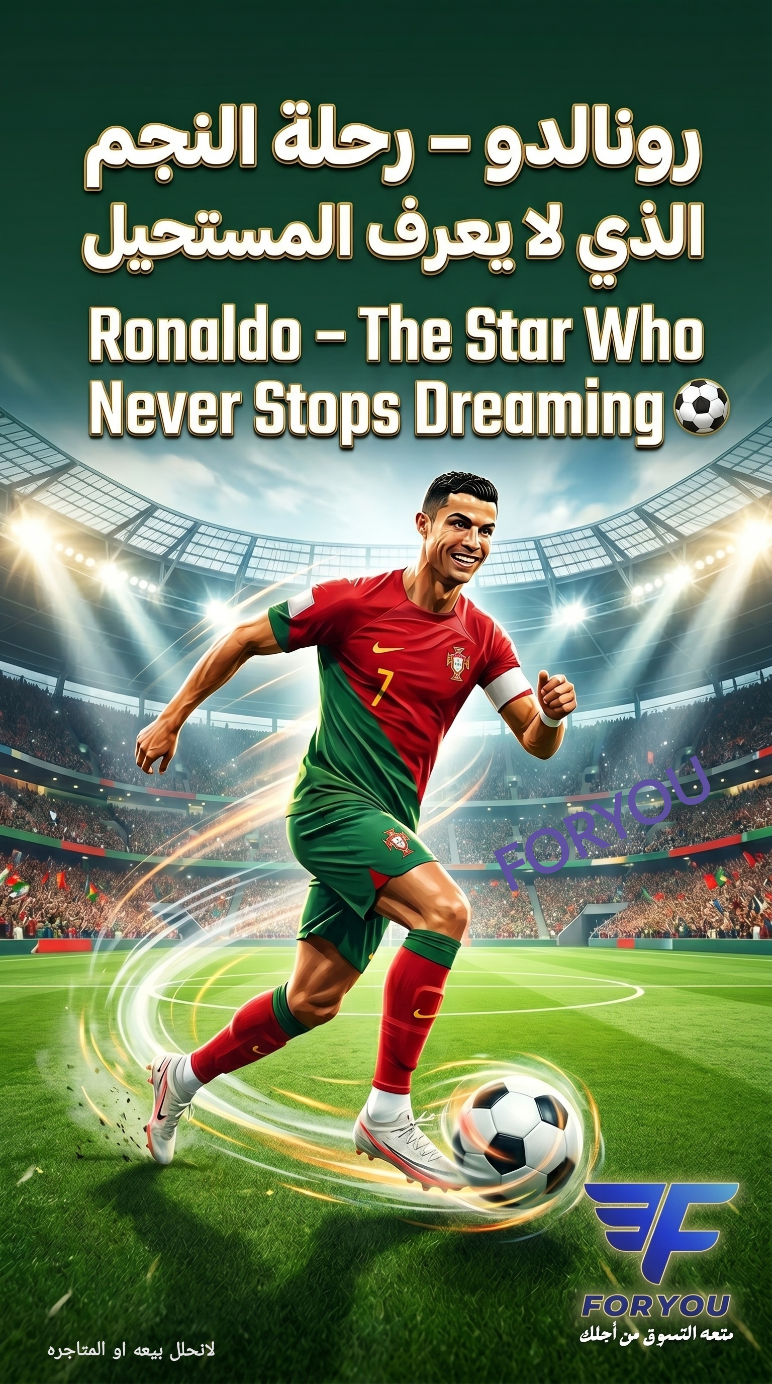 رونالدو – رحلة النجم الذي لا يعرف المستحيل.  Ronaldo – The Star Who Never Stops Dreaming