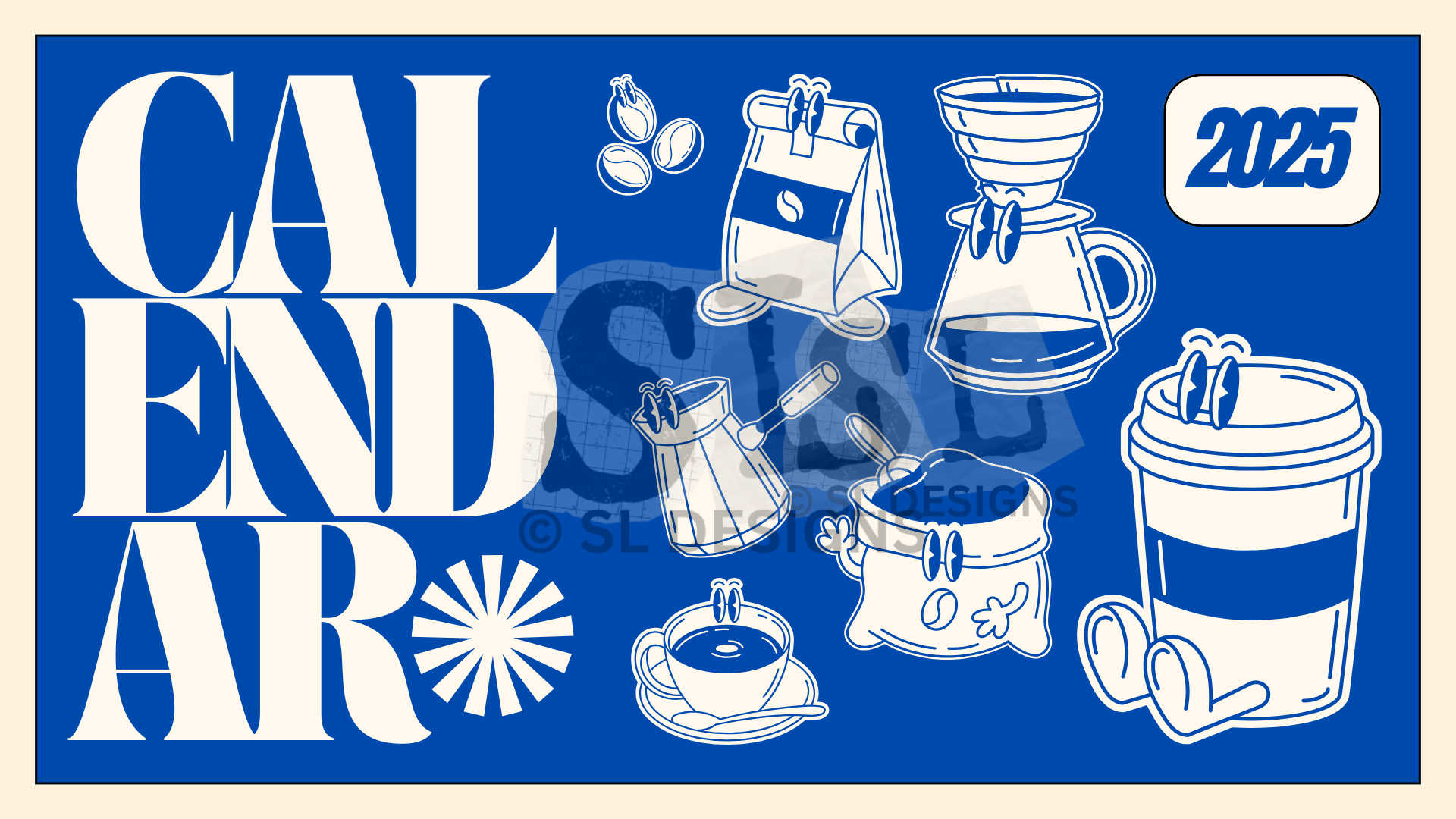 تقويم سنوي بتصميم عصري لعشاق القهوة ENG