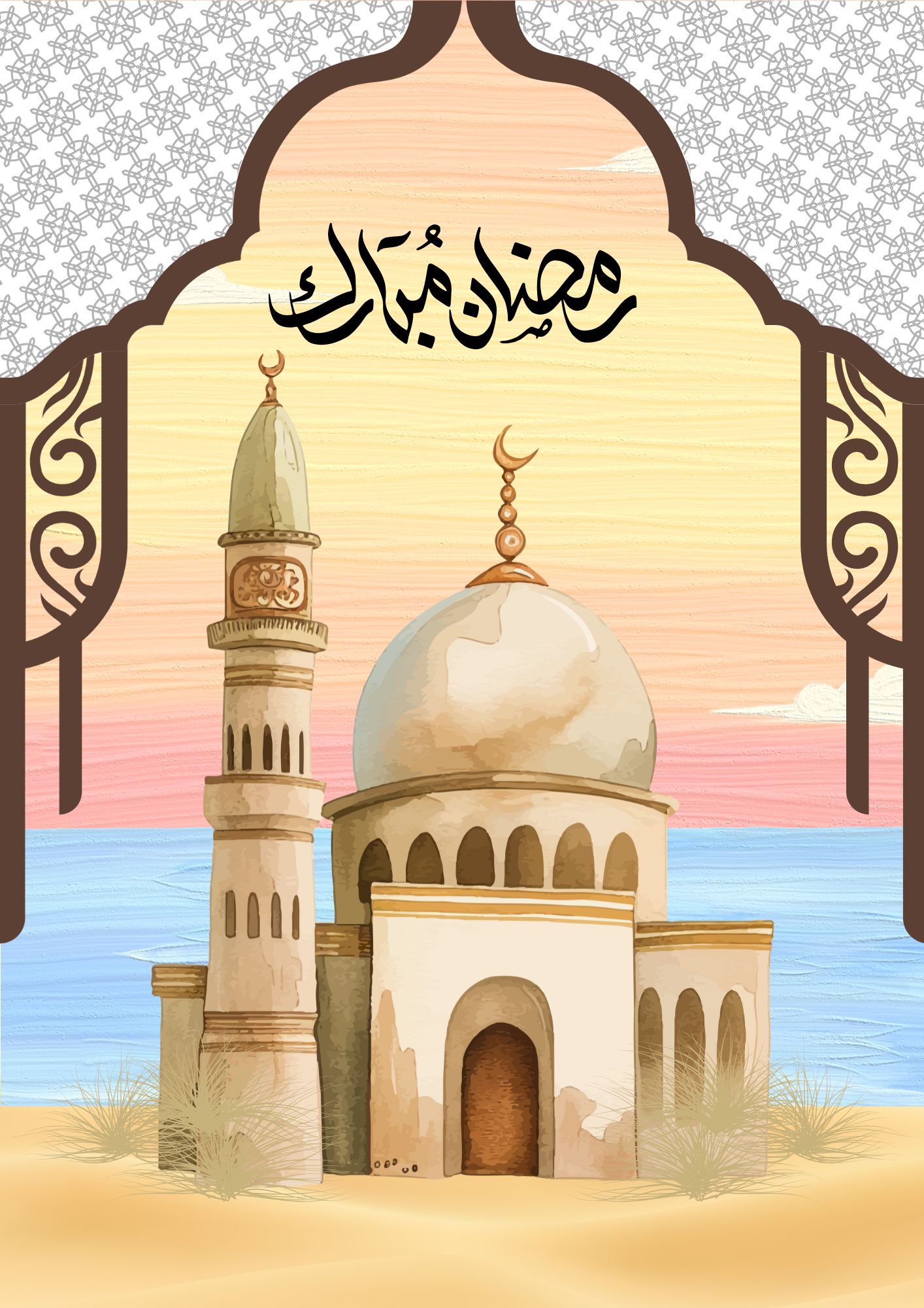 تصاميم تهنئة رمضان | باكج رقمي أنيق