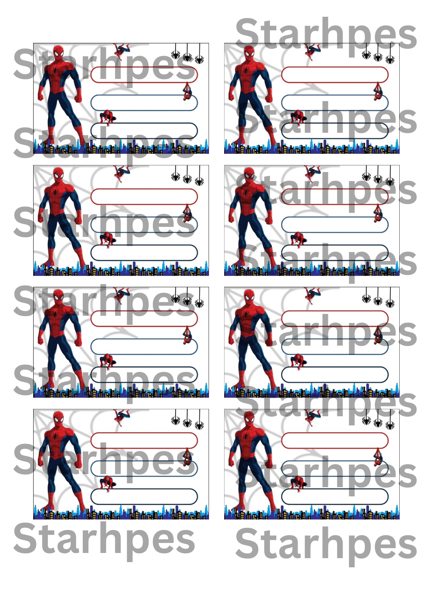 ملصق اسم سبايدرمان