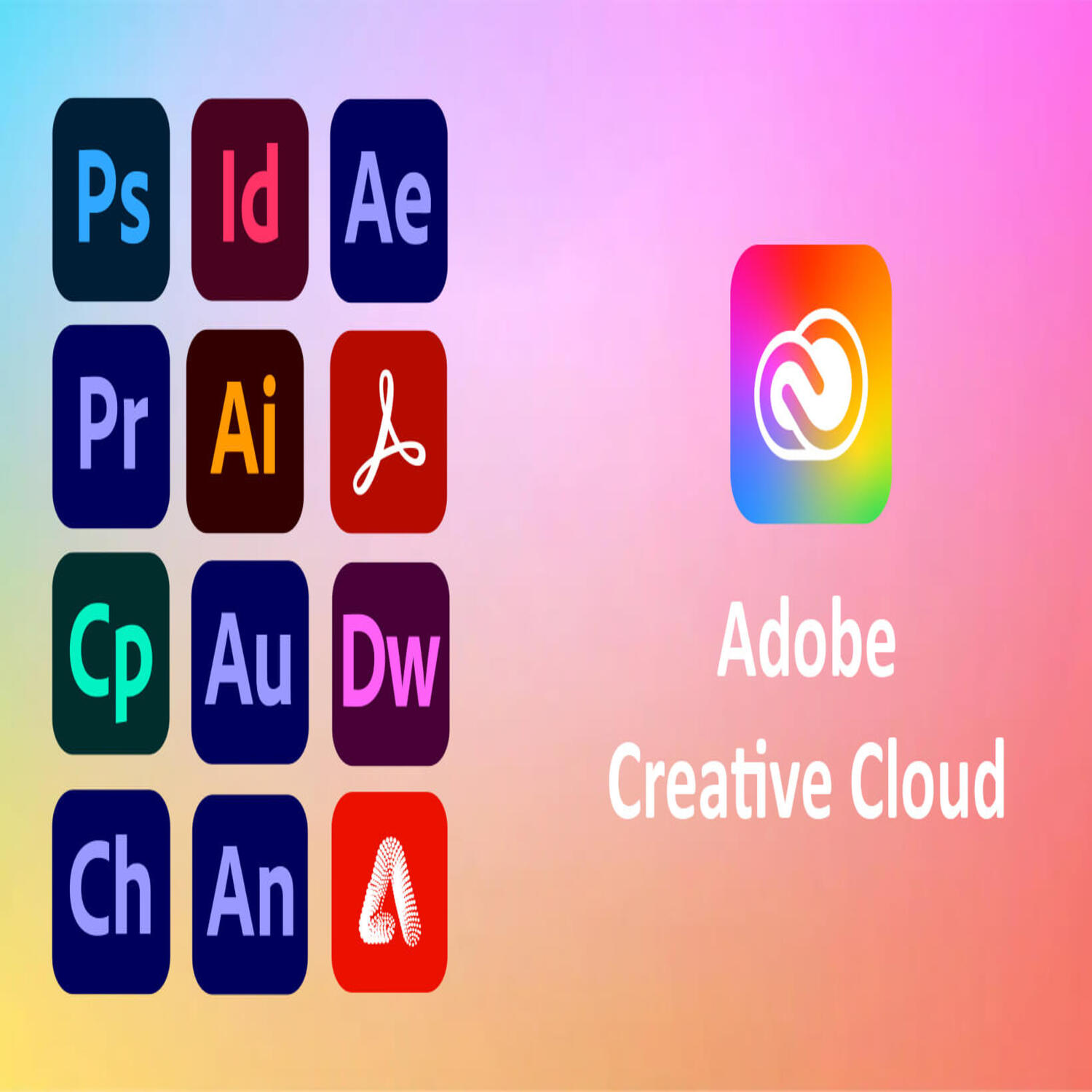 Adobe Creative Cloud - ابدأ رحلتك الإبداعية مع أقوى أدوات تصميم وابتكار في العالم الوصول إلى أكثر من 20 تطبيقًا احترافيًا من أدوبي