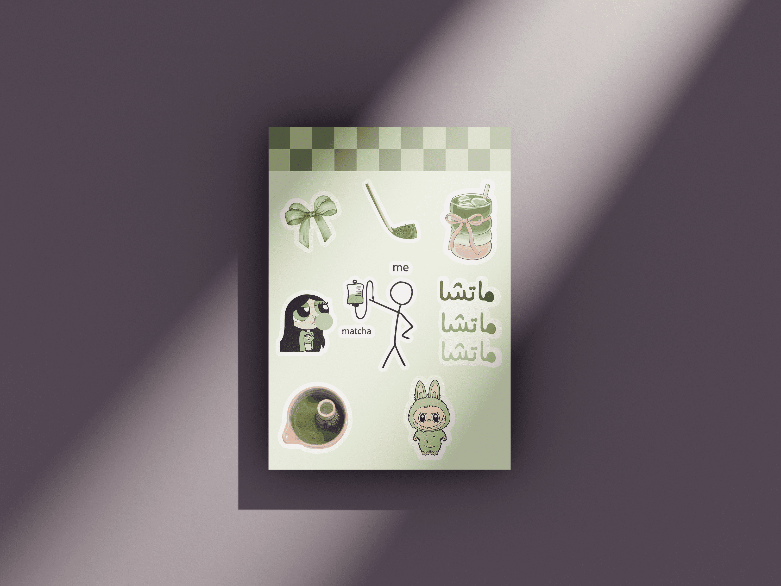 ستيكرات ماتشا الرقمية 🍵