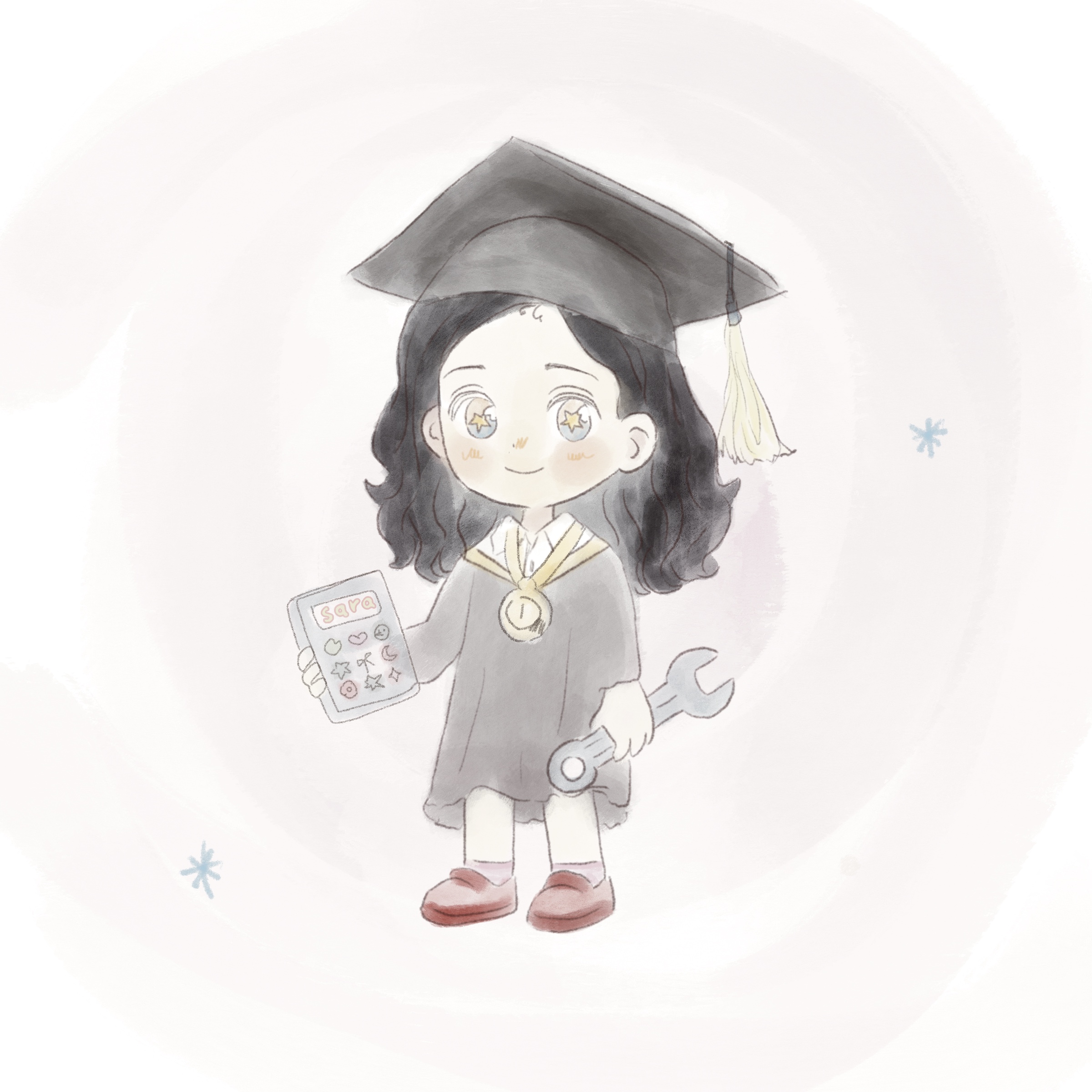 بطاقة مرسومة يدويًا بألوان غواش منعشة 🎨🧚🏻‍♀️