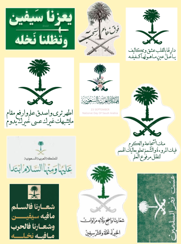 ملصقات سيفين ونخلة