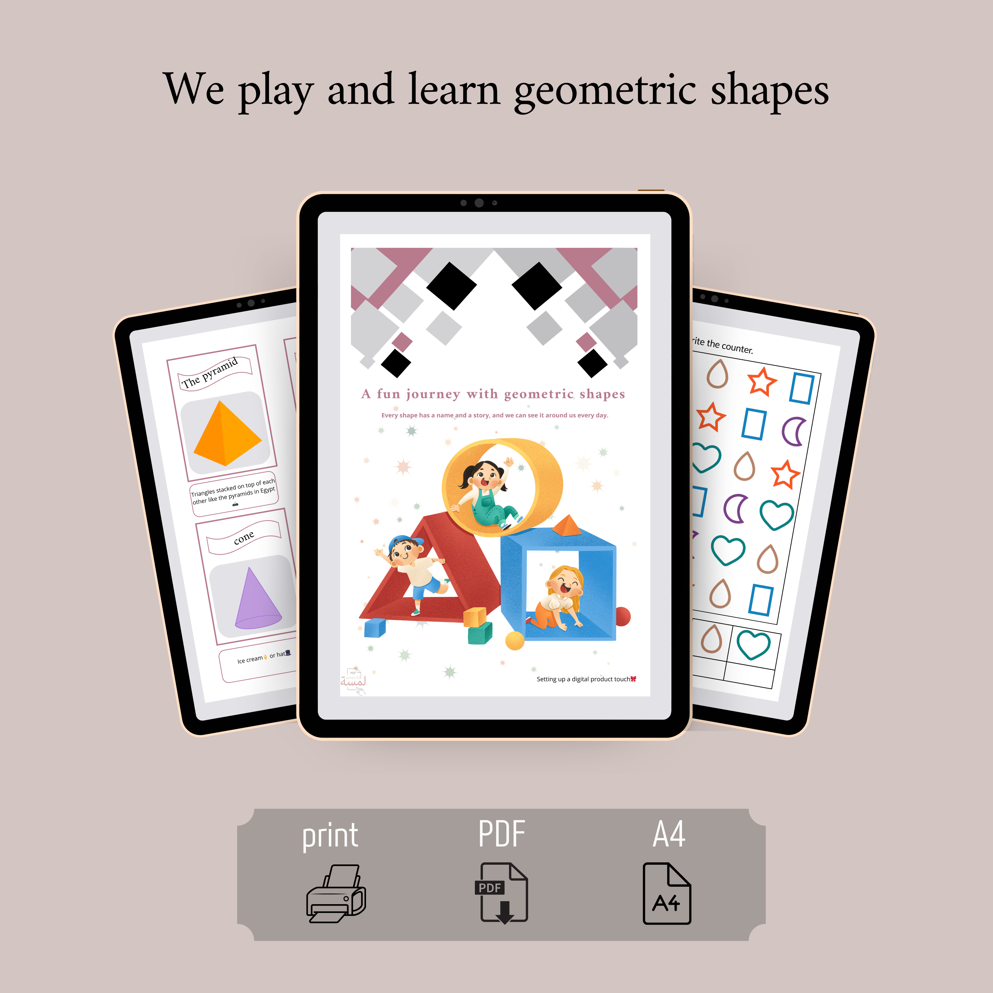 We Play and learn geometric shapes