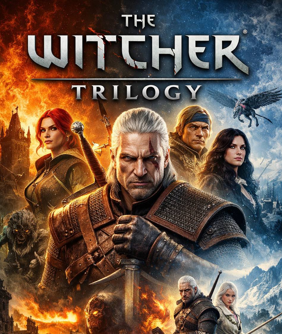 بكج  سلسلة  The Witcher مع جميع الاضافات