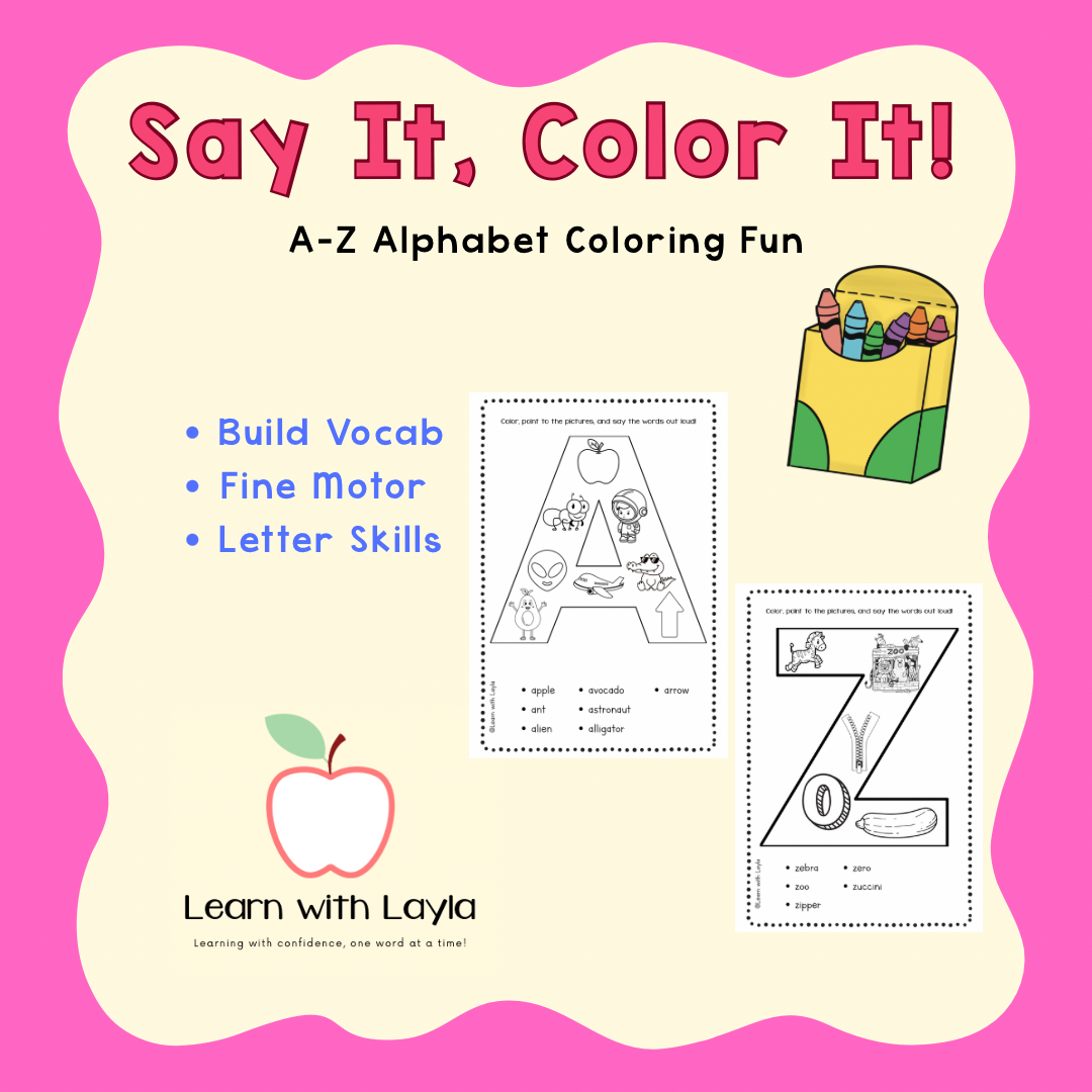 Say It, Color It! – Alphabet Edition