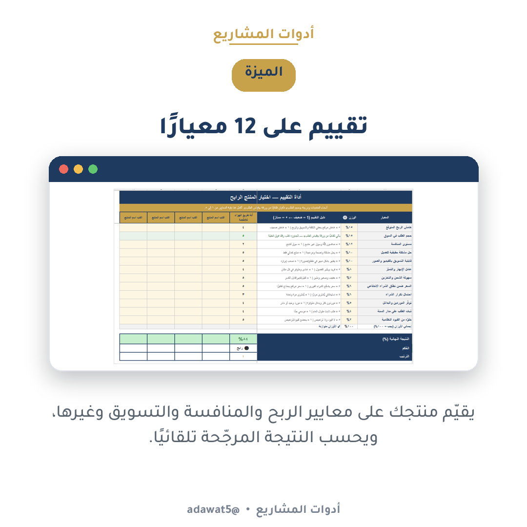 أداة اختيار المنتج الرابح – ملف إكسل لدراسة المنتجات وقياس الطلب قبل البيع