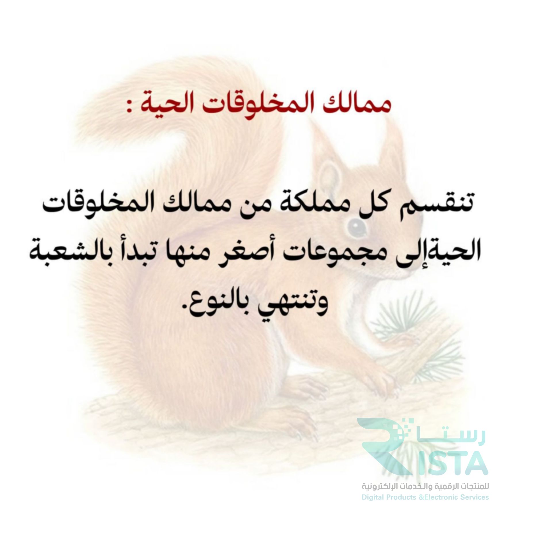 مطوية تصنيف المخلوقات الحية علوم رابع ابتدائي  الفصل الدراسي الأول