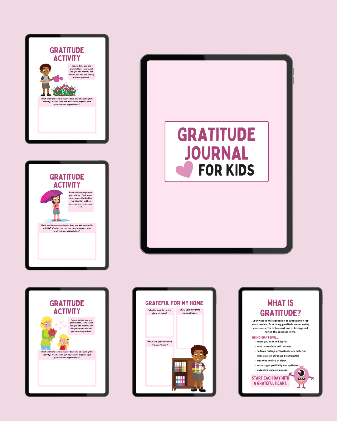 Gratitude Journal for Kids /دفتر الامتنان للأطفال – نشاطات يومية لتنمية الامتنان والإيجابية