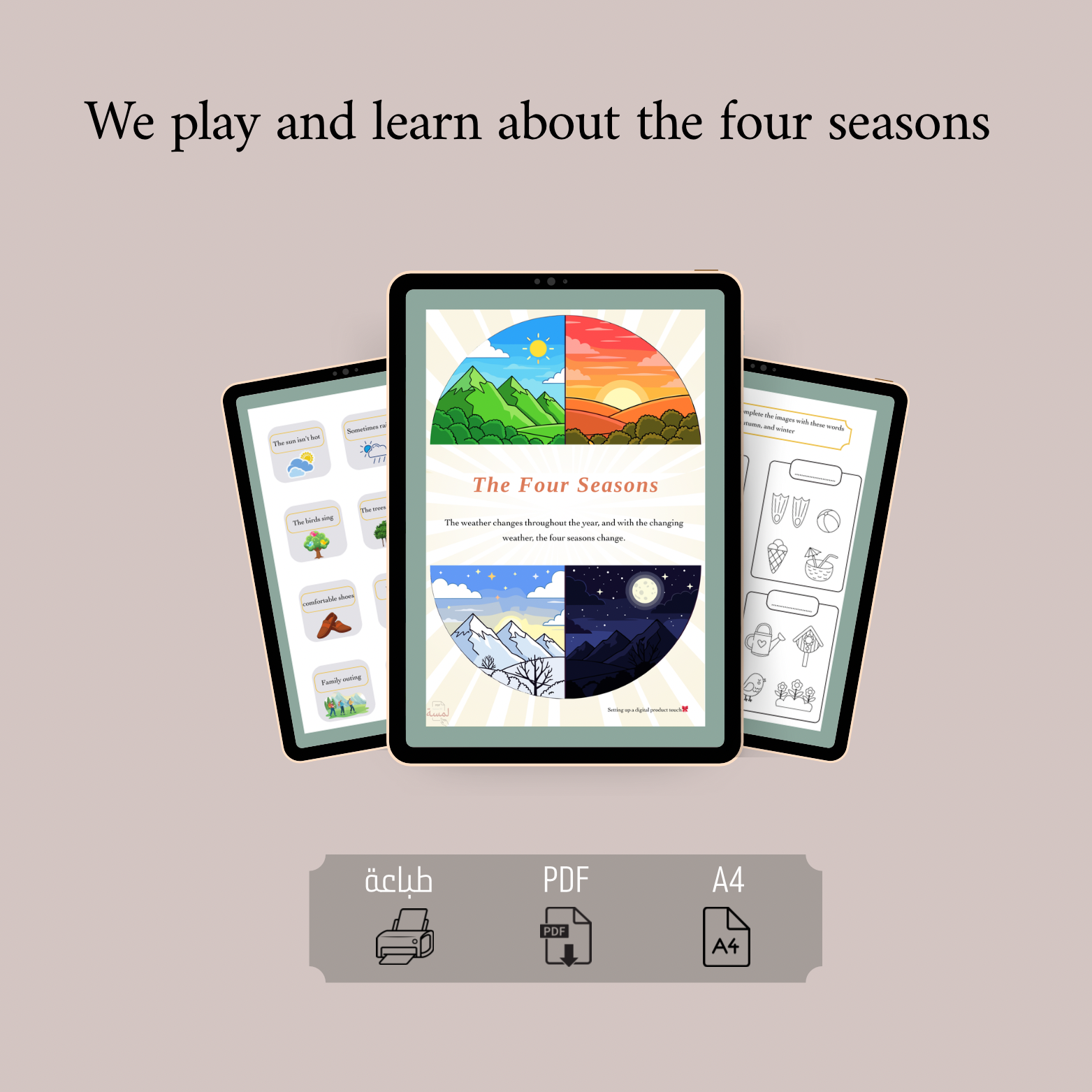 We play and learn about the four seasons