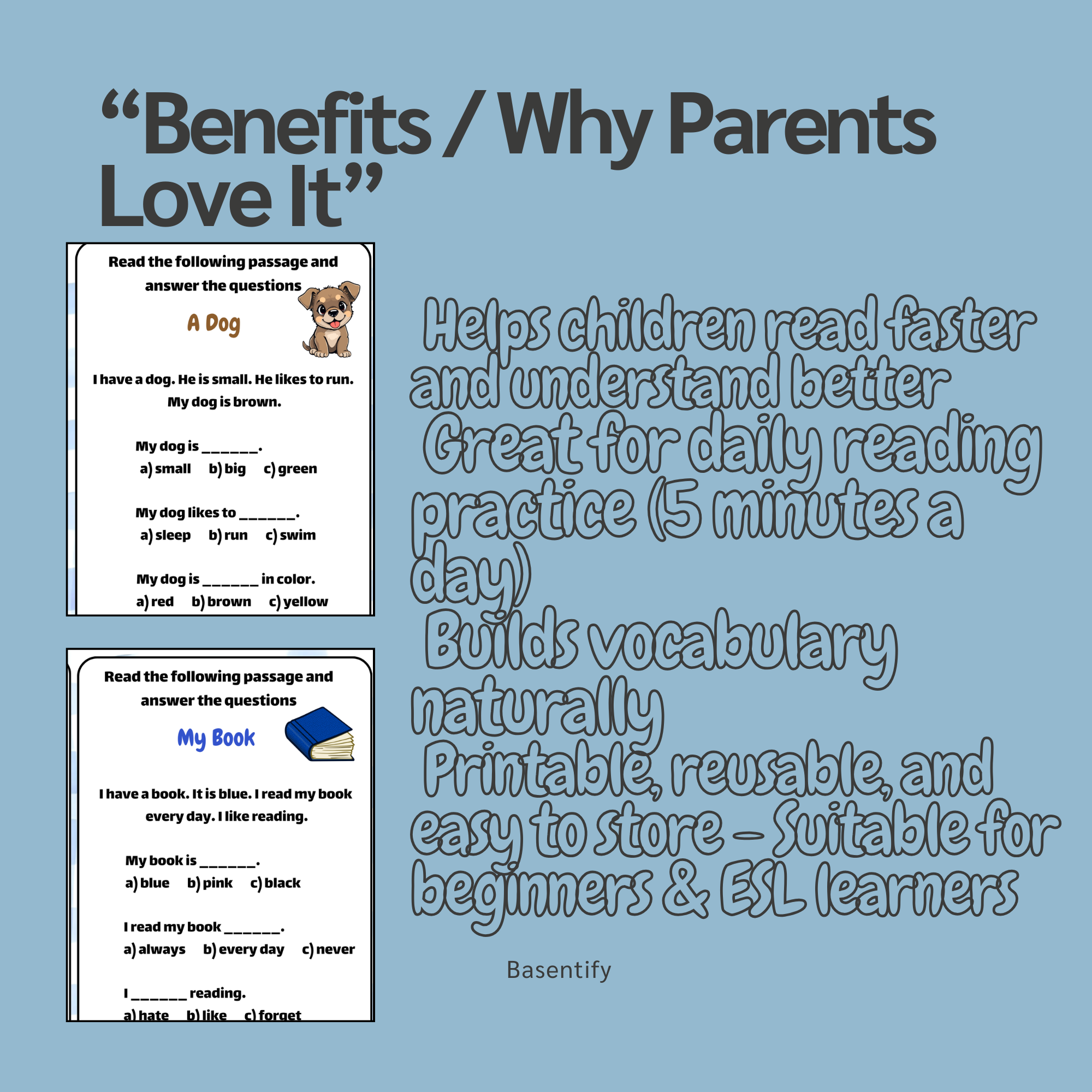 كتاب I Can Read – المستوى الأول | قراءات قصيرة مع أسئلة للأطفال