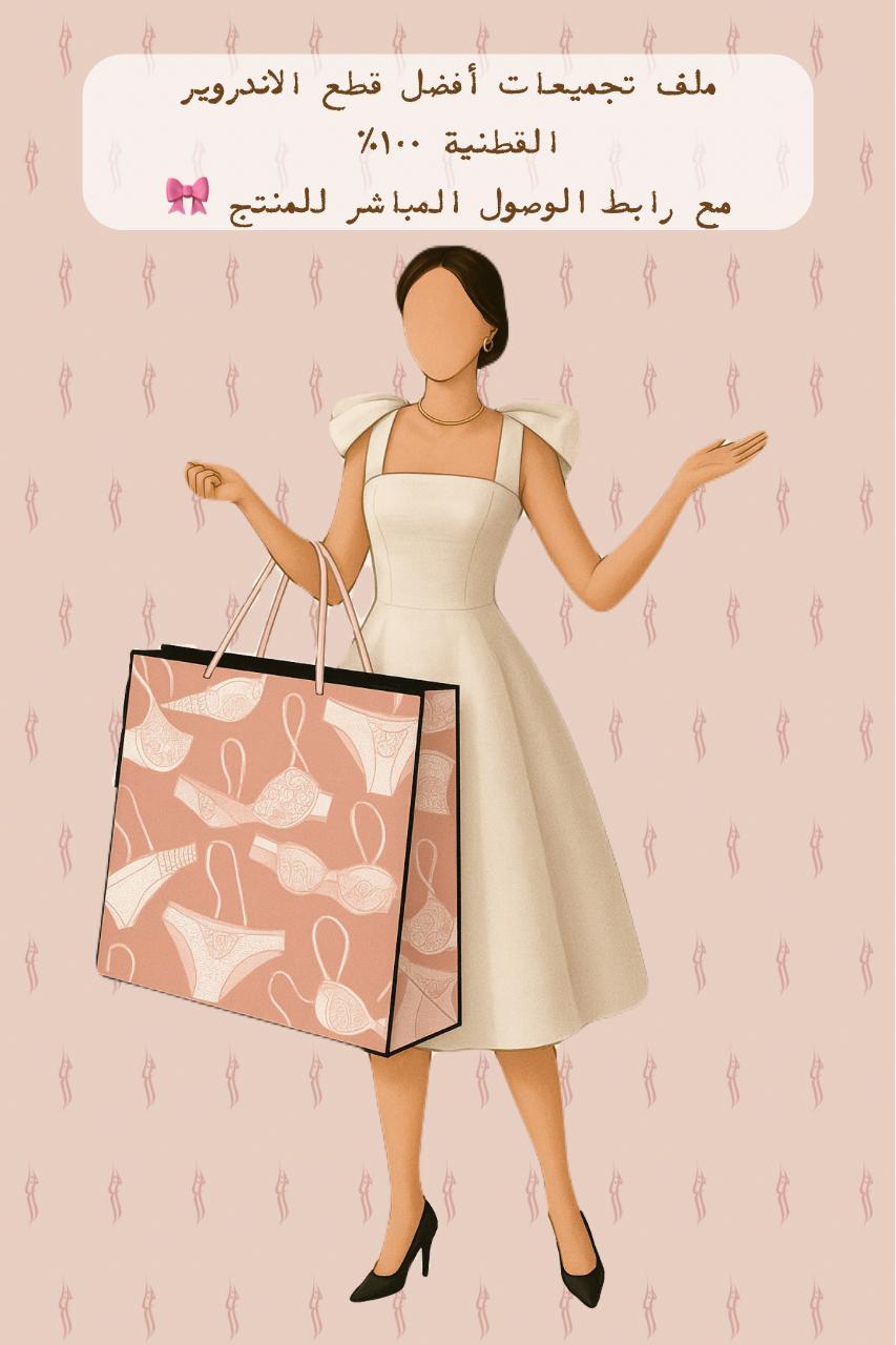 قطع الأندروير القطنية 100% مع رابط الوصول المباشر للمنتج..