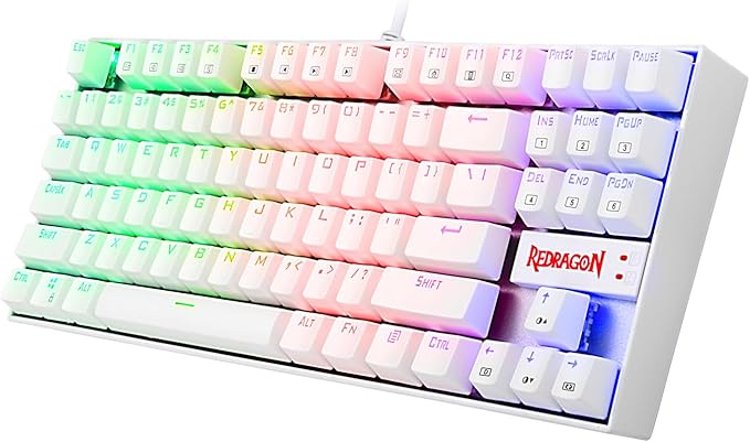 لوحة مفاتيح الألعاب الميكانيكية Redragon K552، مدمجة بنسبة 60%، 87 مفتاحًا، سلكية، مقاومة للغبار، مفاتيح حمراء، للاعبي الكمبيوتر الشخصي