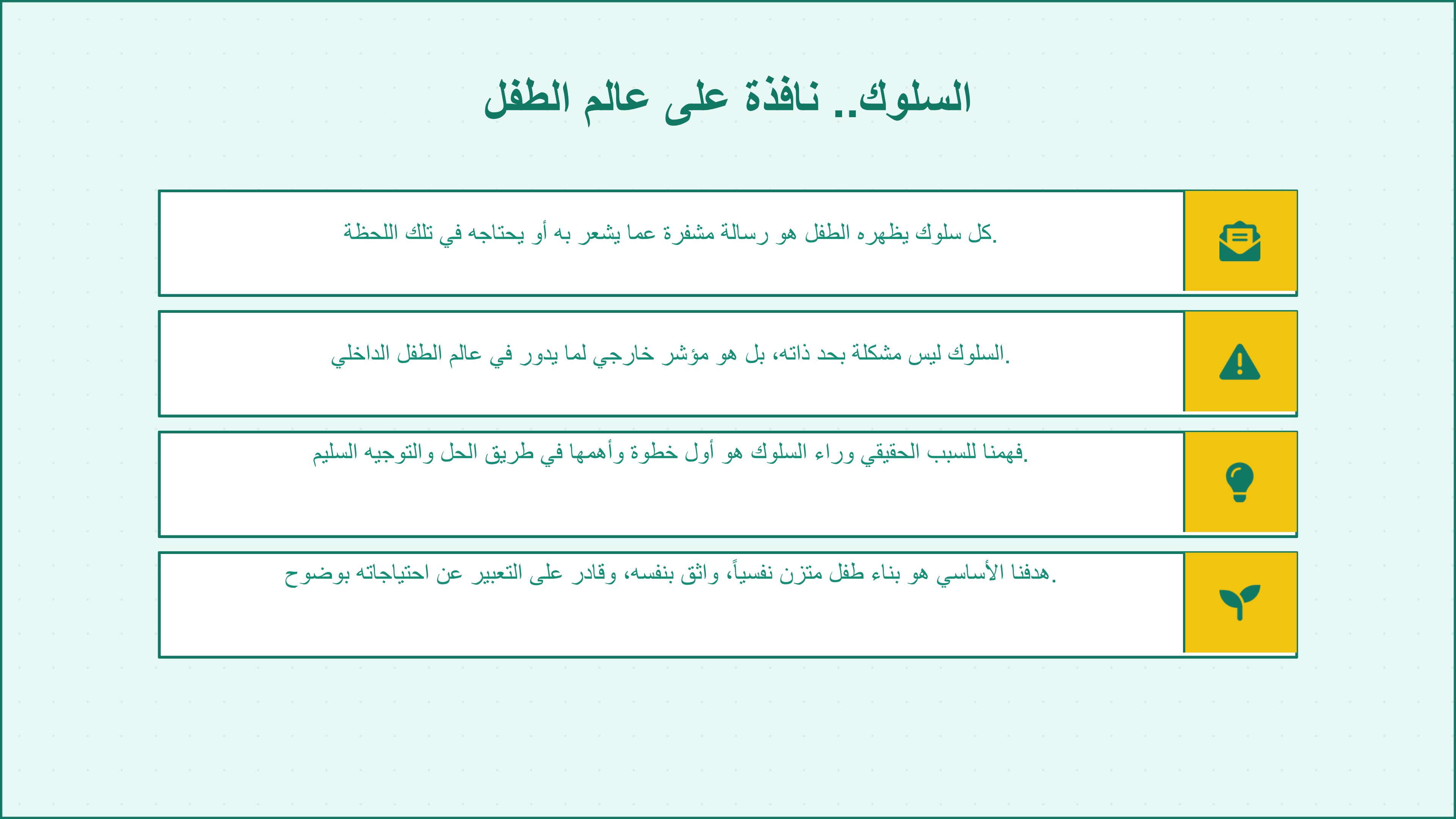 سلوكيات الأطفال في البيت والمدرسه