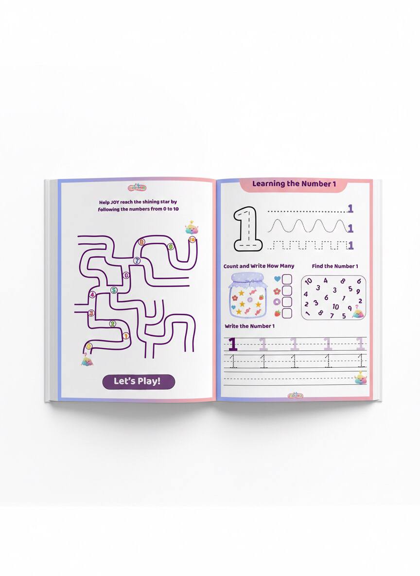 كتاب تعليم الأرقام الإنجليزية للأطفال