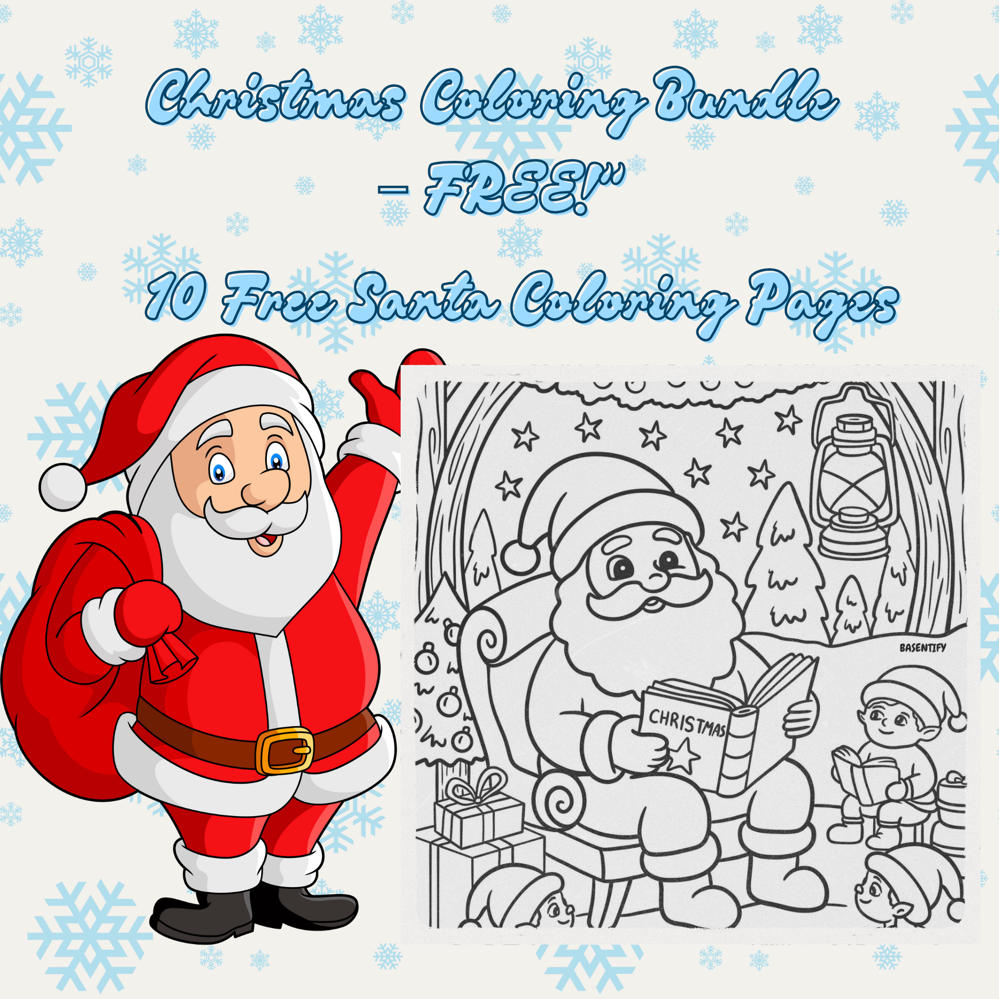 🎅 صفحات تلوين سانتا – مجاناً للأطفال!