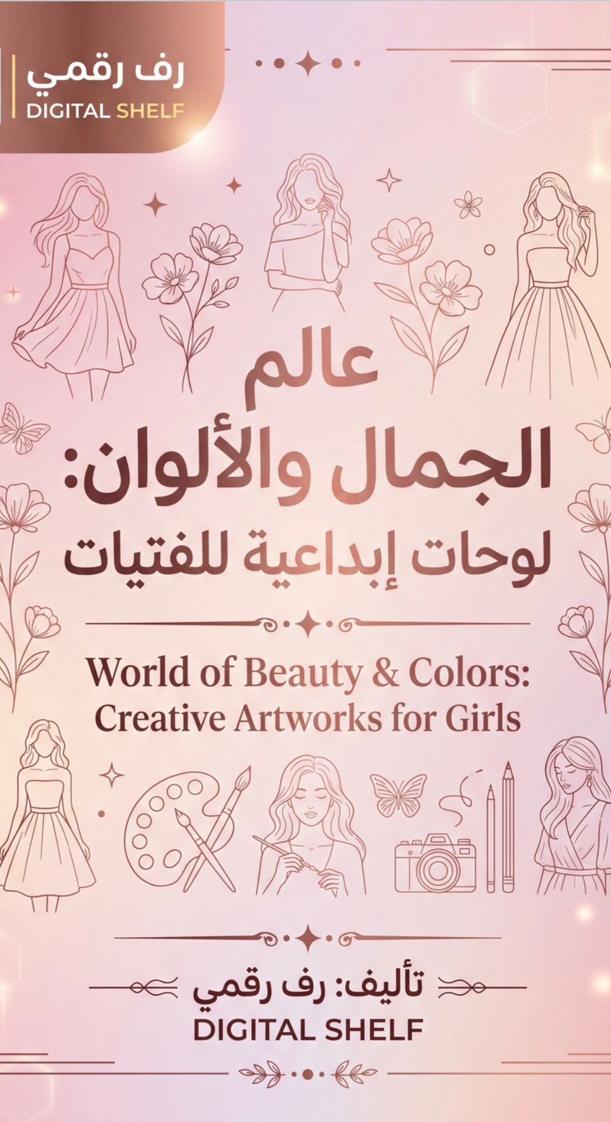 عالم الجمال والألوان: لوحات إبداعية للفتيات | World of Beauty & Colors: Creative Artworks for Girls – Printable Coloring Book Ages 5–12