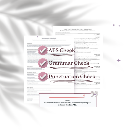 سيرة ذاتية باللغة الانجليزية بنظام الـ ATS