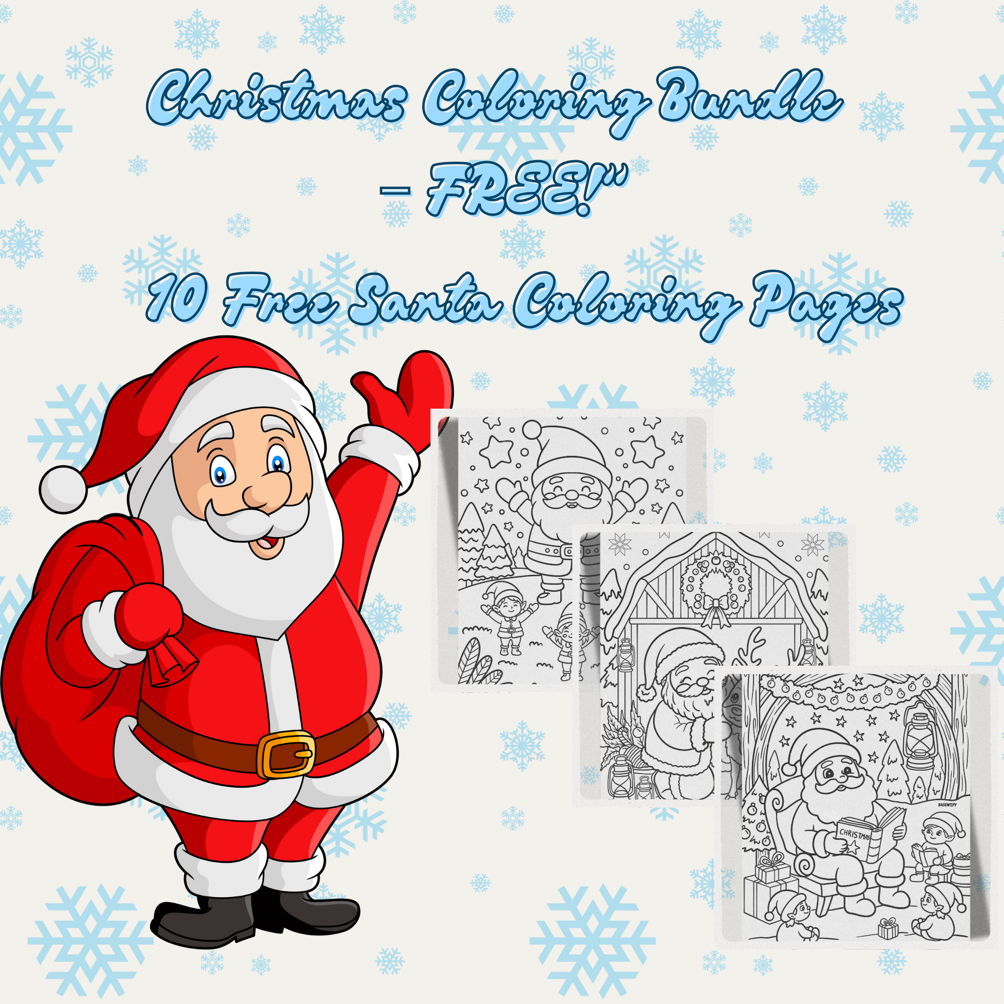 🎅 صفحات تلوين سانتا – مجاناً للأطفال!