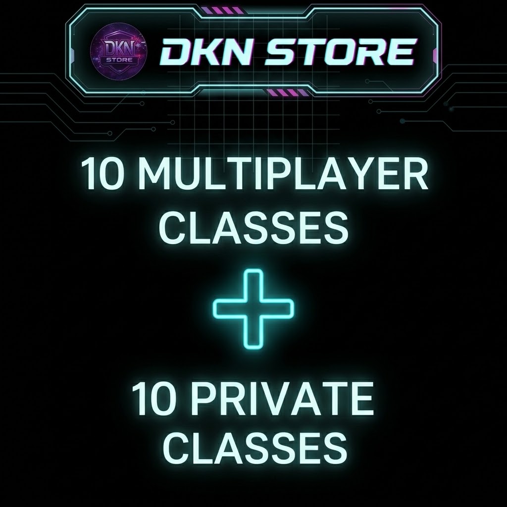 البكج القوي  10 كلاسات (Multiplayer) + 10 كلاسات (Private)  🔰 ( لون+ حزمة+ ليزر +سكينة 🎁)