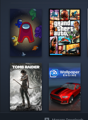 حساب ستيم (قراند و wallpaperengine و tomp raider)