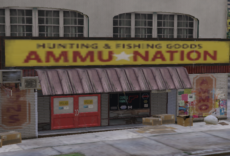 محل اسلحة شامل مع اضافة كل الاسلحة للمحل