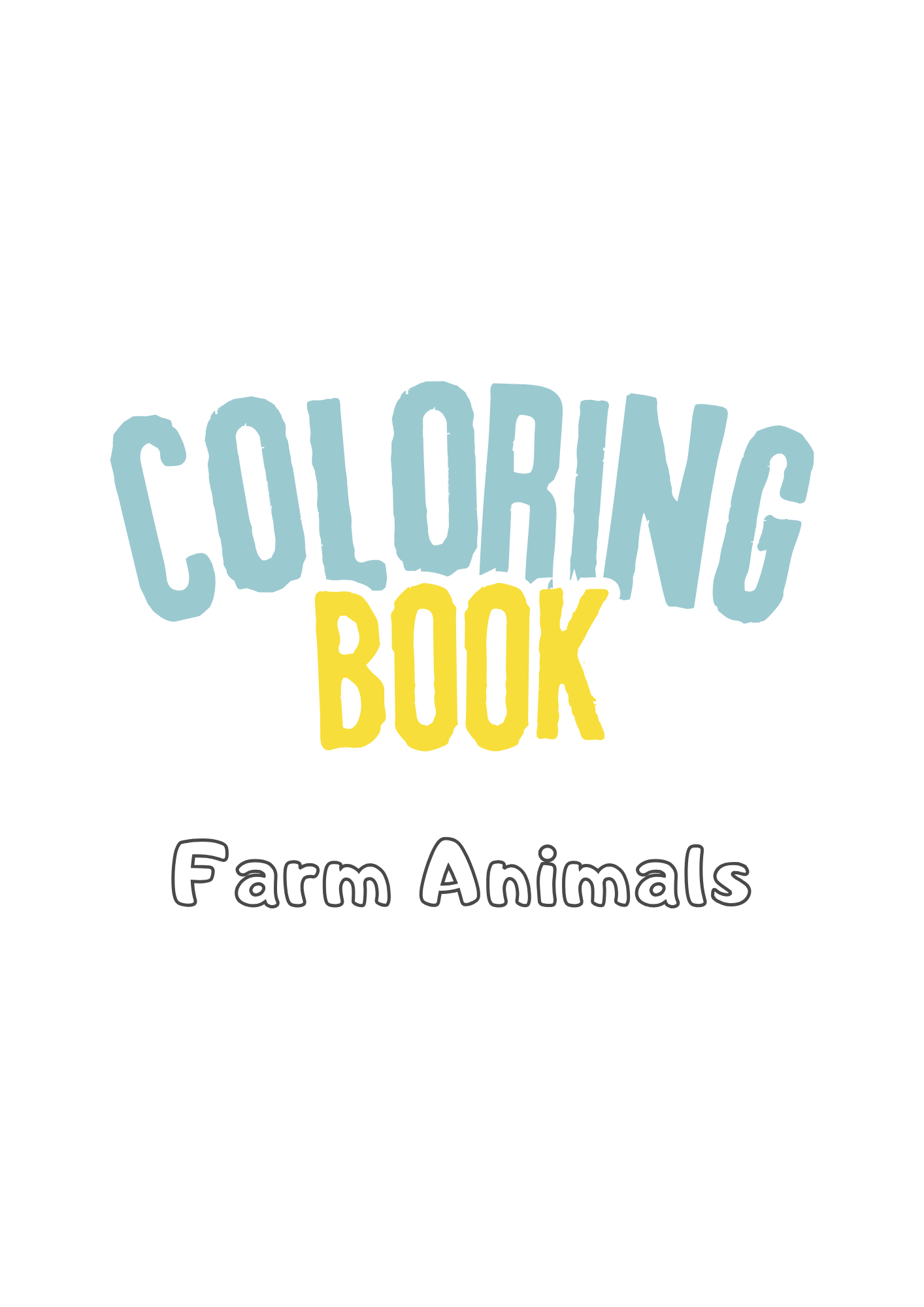 كراسة تلوين ( حيوانات المزرعه)