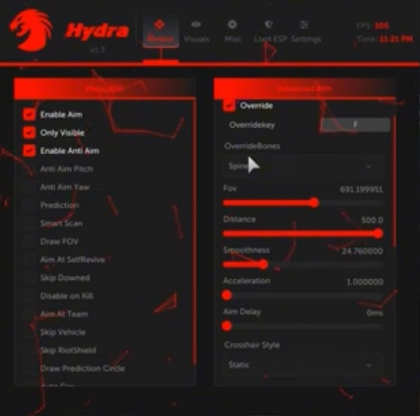 هاك كود 20 ( هيدرا ) مدى الحياة